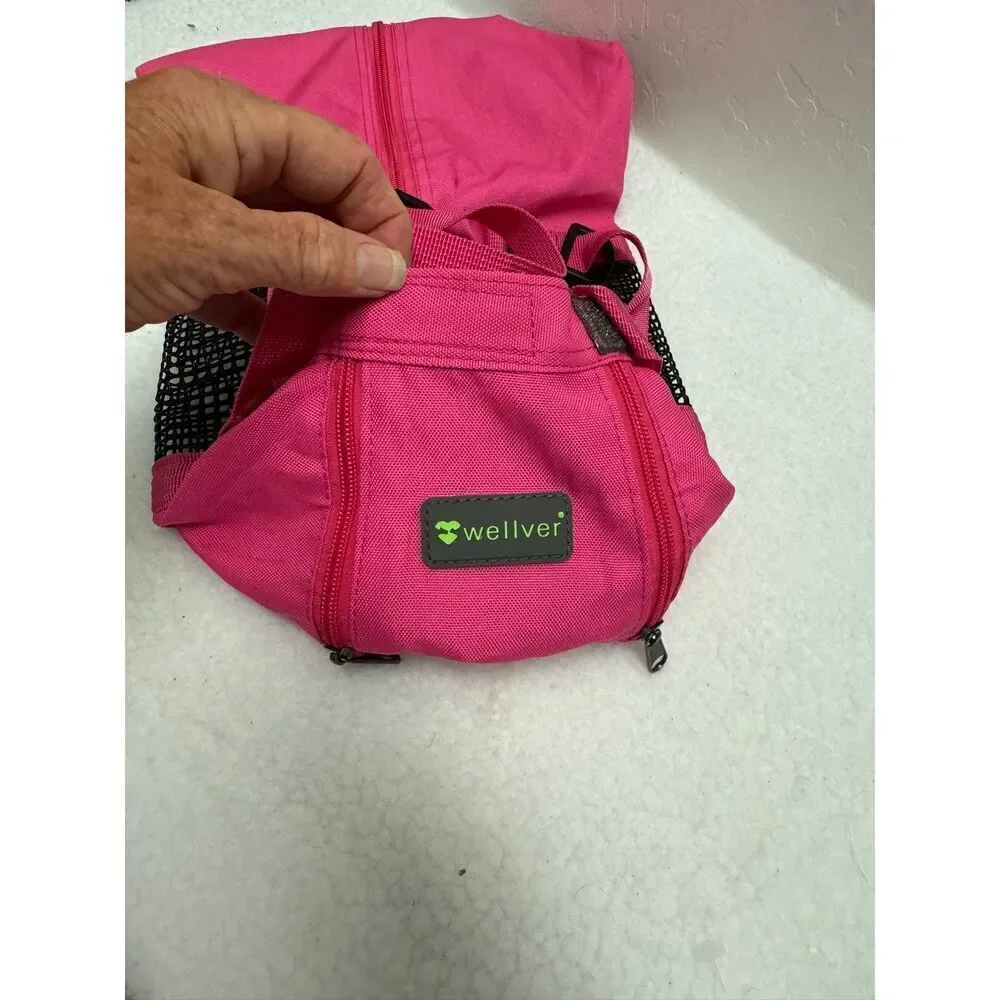 Wellver Pink Soft Sided Cat Grooming Bag With Mesh‎ Windows Zipper Closure Small